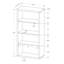 Black And Grey 5 Tier Bookcase, Modern Office Bedroom Furniture, Elegant Design With Fixed Shelf Bookcase , Finish, Storage, Spacious And Stylish