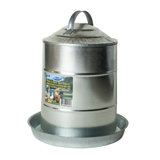 Desirrae Farm Tuff Galvanized Metal Poultry Fountain Waterer for Chickens