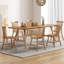 Table de salle à manger moderne minimaliste en bois massif de style wabi-sabi-819824949