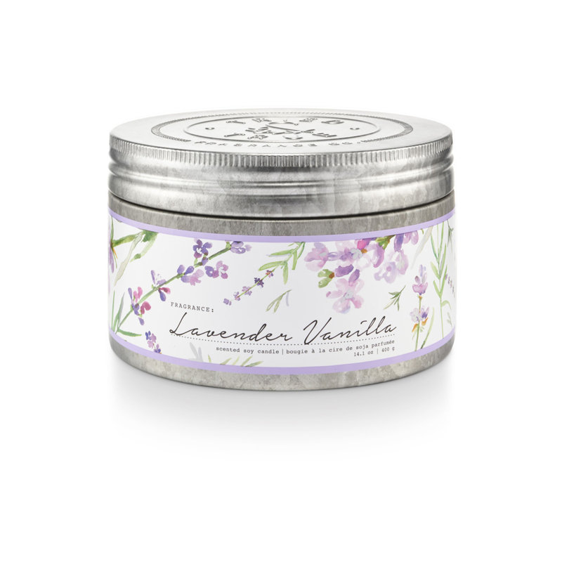 Bougie lavée à la vanille, Boîte de conserve argentée 14,1 oz