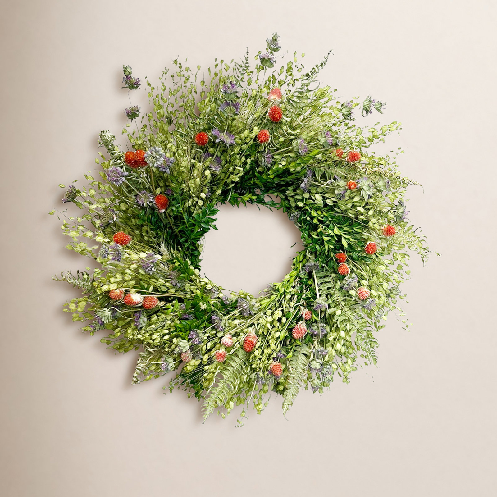 Handcrafted Dried Wreath, 22" H x 22" W x 5" D