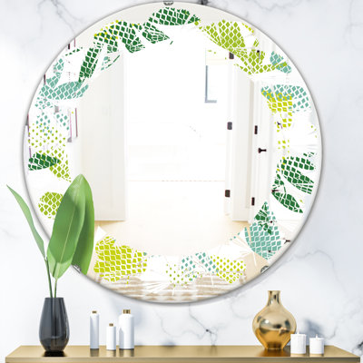 Leaves Botanicals III Coastal Frameless Accent Mirror