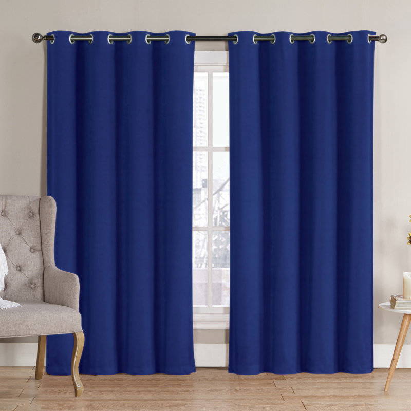 Rideau occultant Neil, Bleu classique, L 52 po x L 90 po