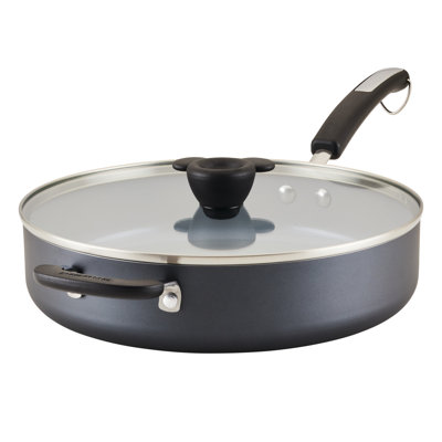Farberware Disney Monochrome Ceramic Nonstick Sauté Pan with Lid, 4.5 Quart, Black