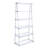 White And Chrome Bookshelf With 6 Shelves
