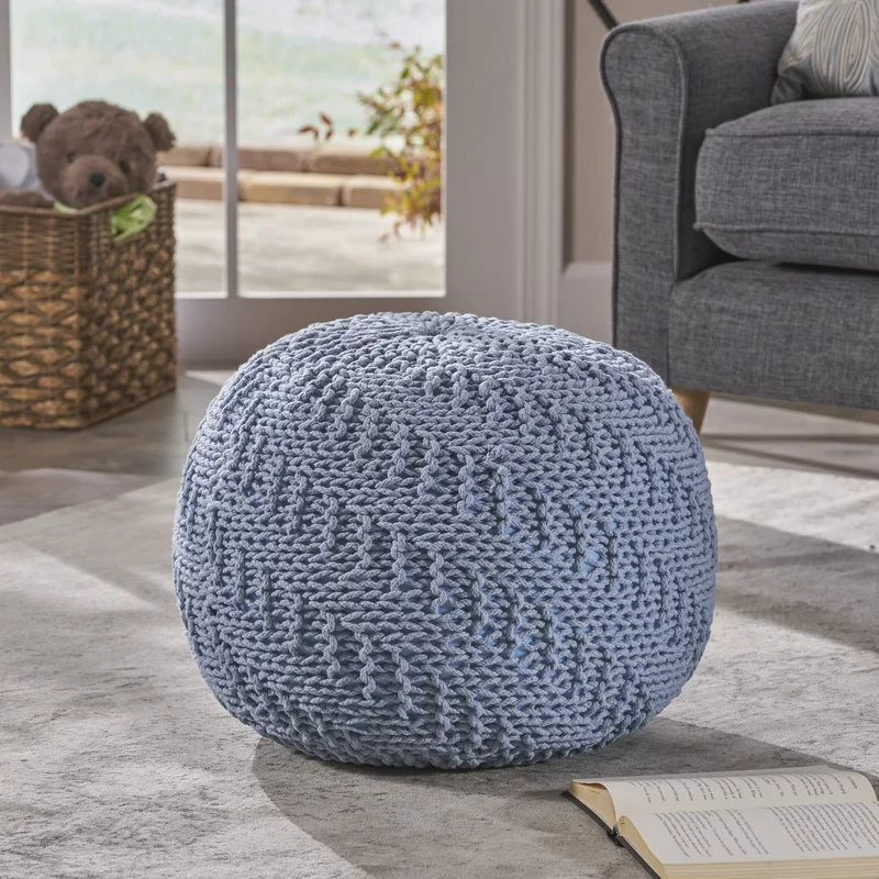 [Livraison au Canada seulement] POUF TRICOTÉ