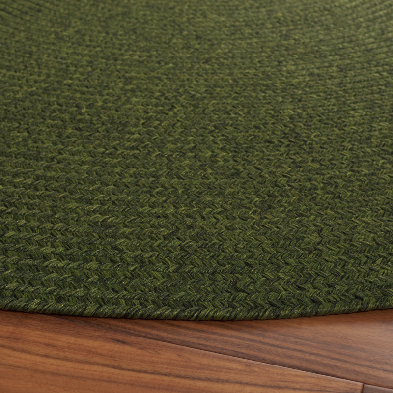 Tapis d'intérieur / extérieur tissé à la main Garbrand, Rond 3 pi
