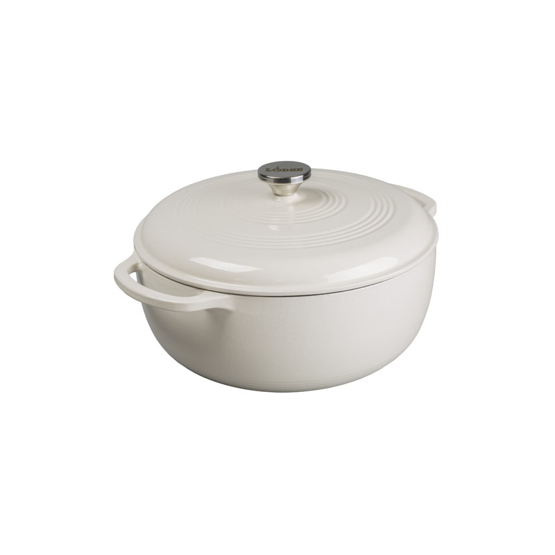 Oyster White 7.5 Quart Enameled Cast Iron Dutch Oven