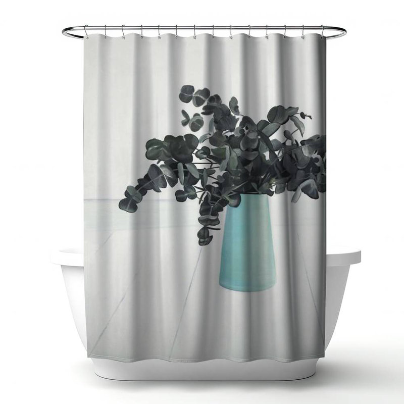 Shower Curtain FL338 – Polyester Shower Curtain, Dye Sublimation Print, 71" W × 74" L