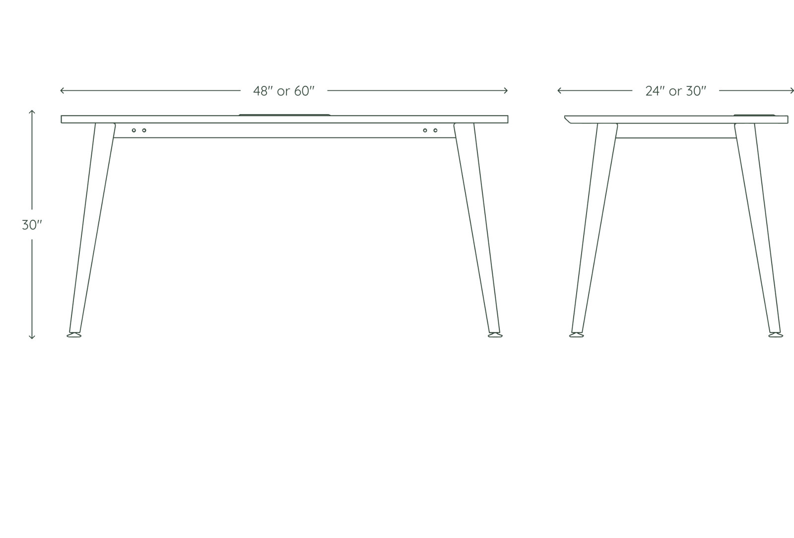 Writing Desk, Charcoal, White, 30" H x 60" W x 30" D