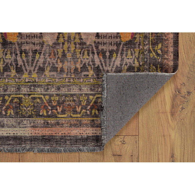 Laurel Malaya Machine Woven Polyester No Pattern Area Rug in Black, Rectangle 3' x 5'