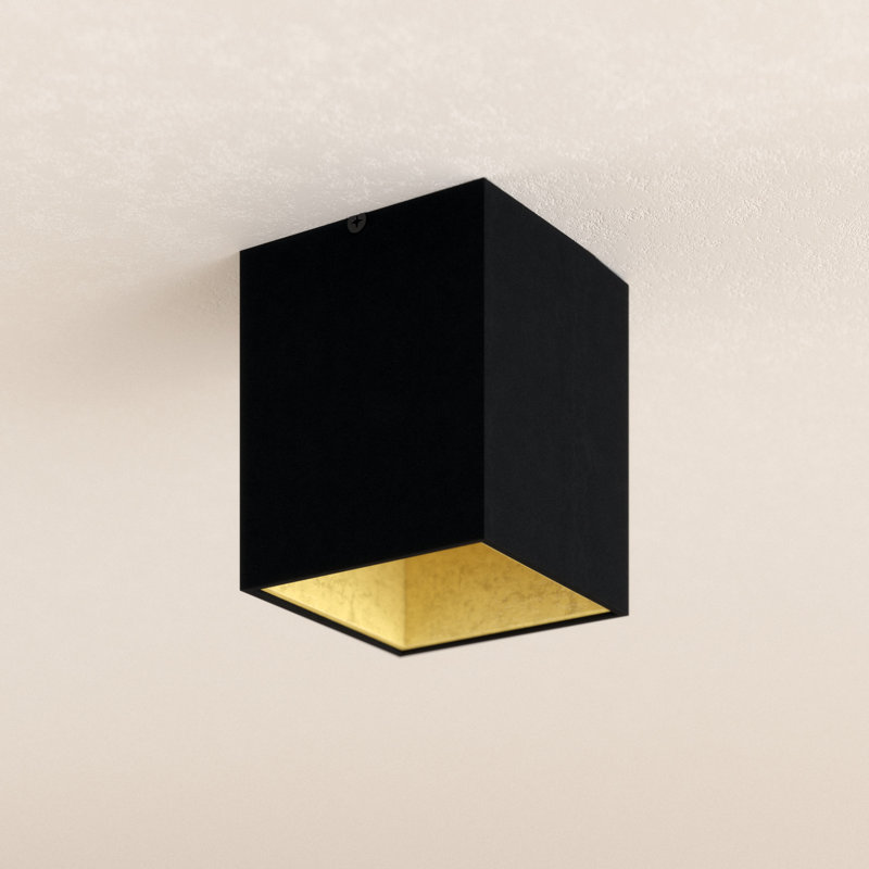 Anabel LED Flush Mount, Black/Gold