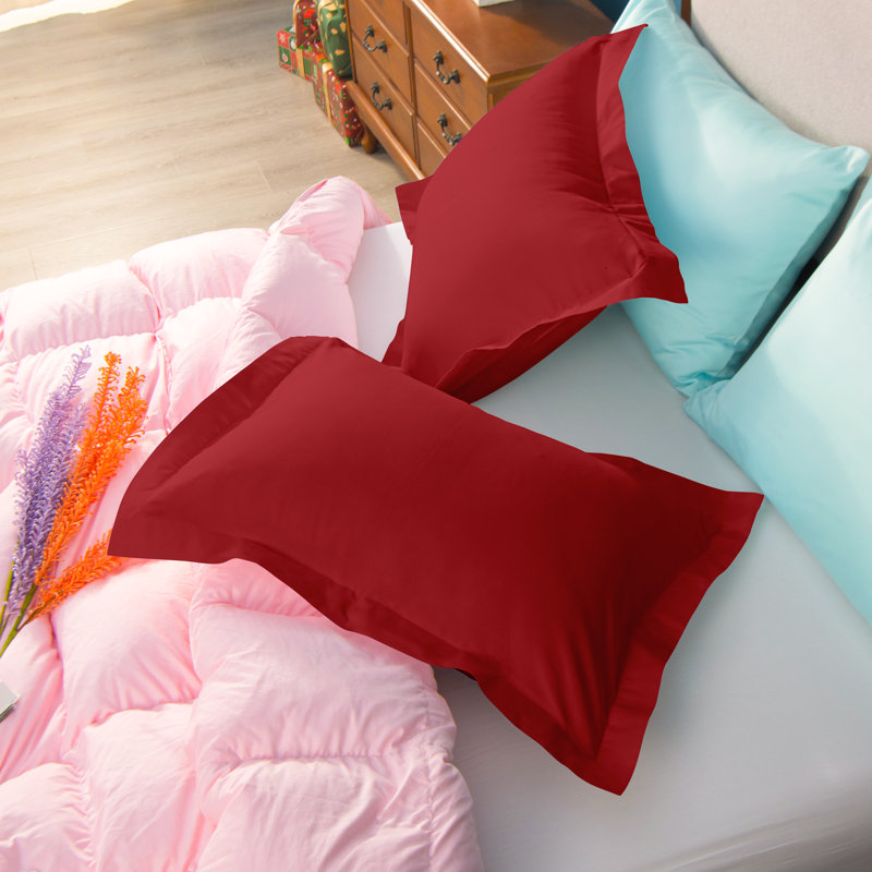 Sham Set, Standard, Wine Red