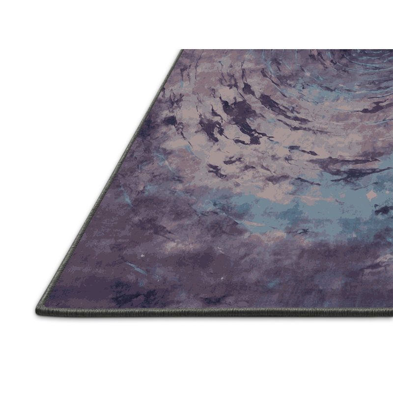 Tapis mauve soyeux et moelleux, Rectangle 8 pi x 12 pi