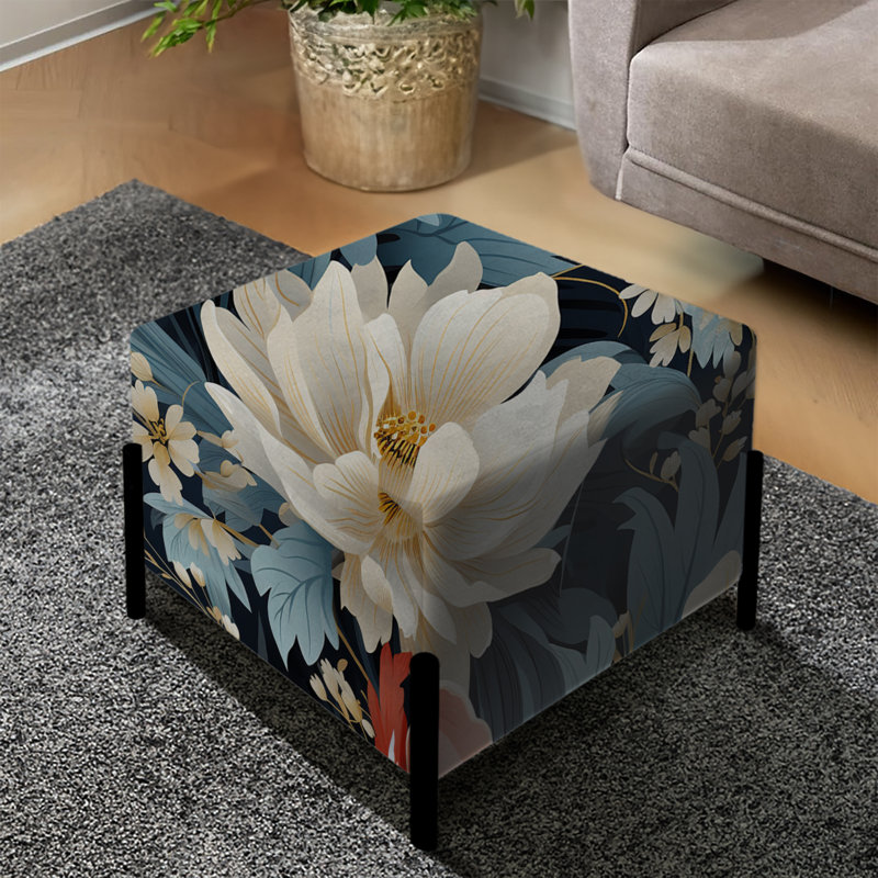 Motif Moody de Subdued Enchantment - repose-pieds carré floral