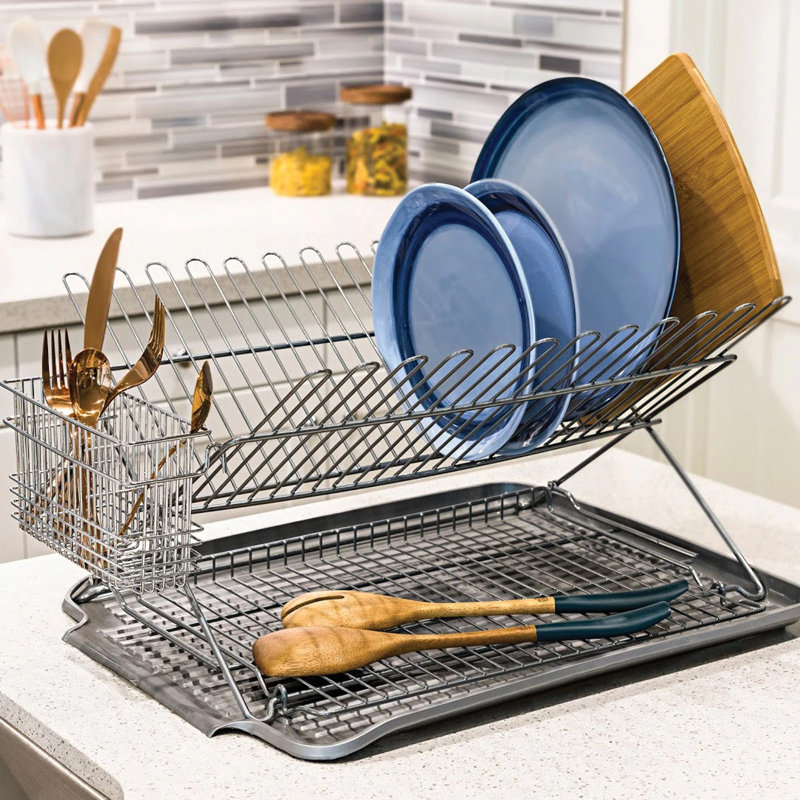 Steel Dish Rack, Silver