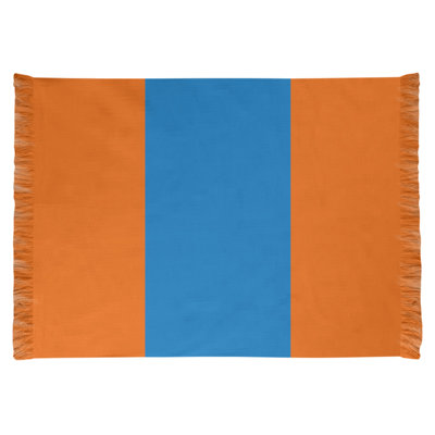 Tapis orange/bleu tissé à plat Miami