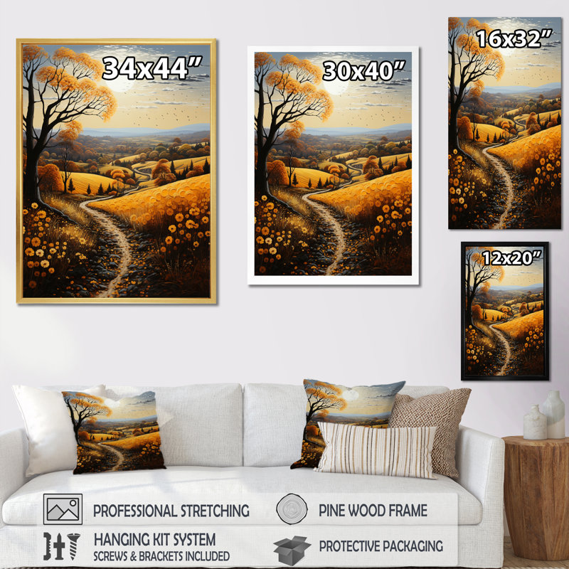 «Countryside Harvest» - Impression, H 32 po x l 16 po x P 1 po, Toile tendue