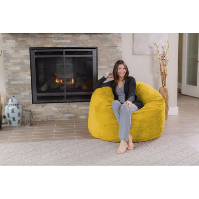 Bean Bag Chair - Shredded Memory Foam Filled Round Furniture Bean Bag Chair with Removable and Machine Washable Cover - Bean Bag Sofa Lounge Chair wit by Chill Sack