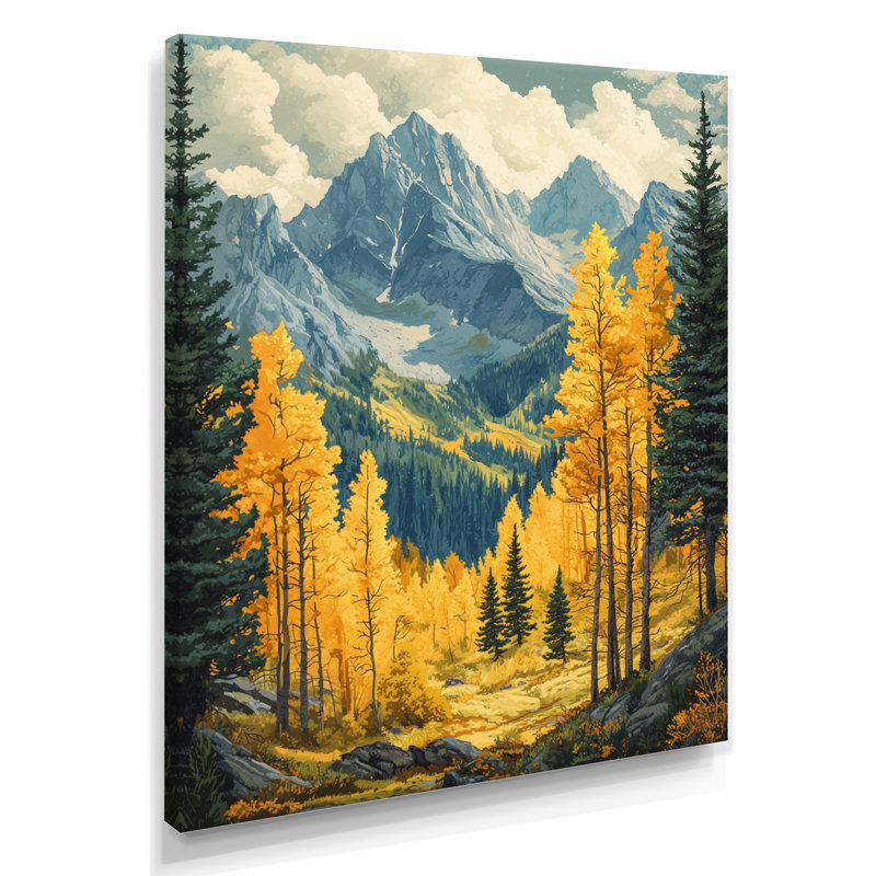 Art mural sur toile Geneveve - Paysages, H 32 po x l 16 po, Toile tendue, Ne s’applique pas