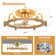 Modern 6-Light Gold Flush Mount Ceiling Fan With Remote Control