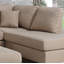 Canapé modulaire réversible couleur sable 3 pièces-2062127533