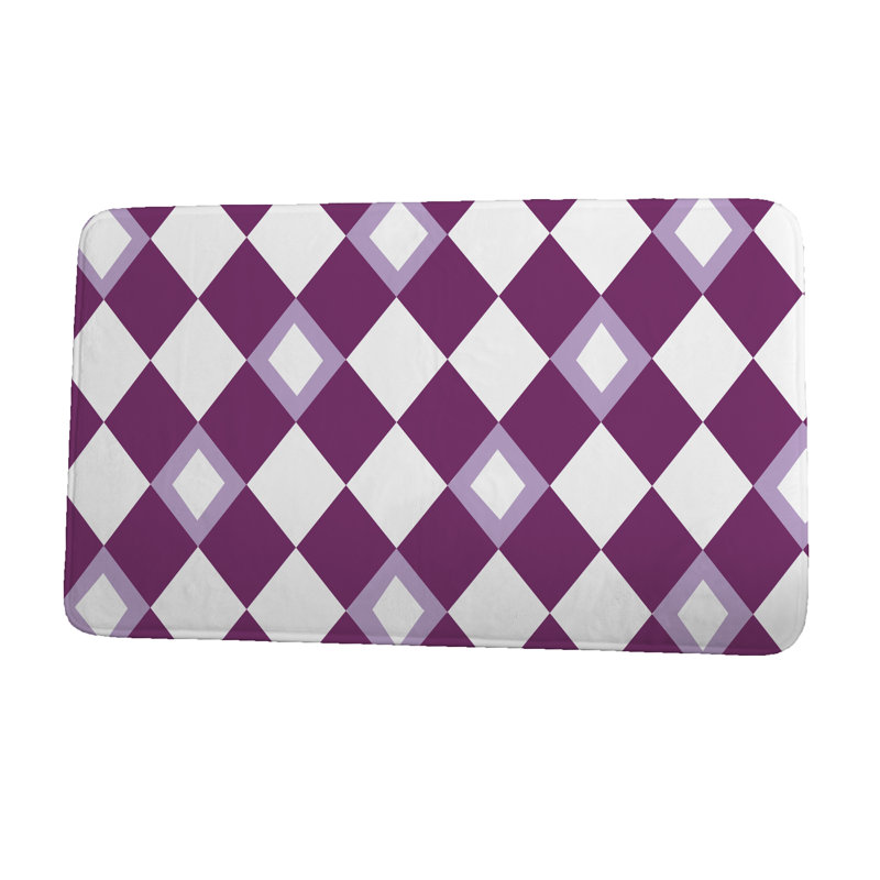 Tapis pour salle de bain Lemmons, H 18 po x L 30 po, Mauve