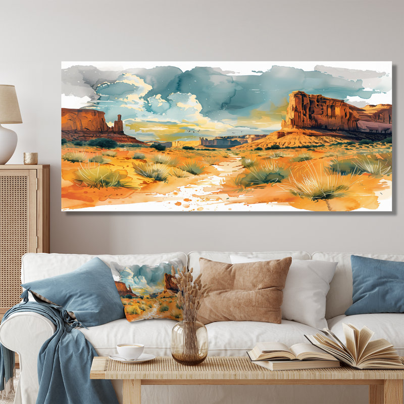 Marthella - Canyon, art mural sur toile, Métal métal, H 12 po x l 20 po x P 1 po