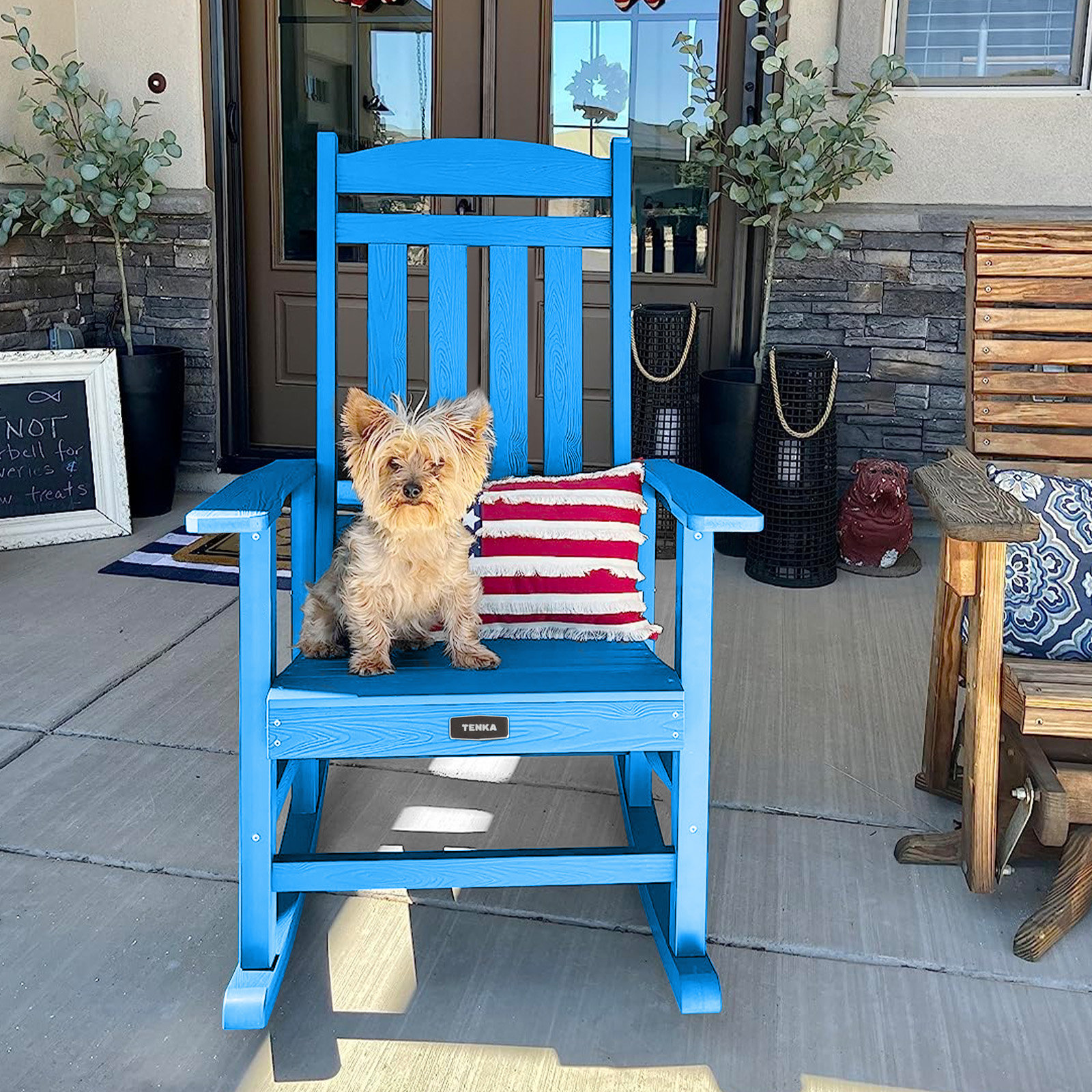 Lark Manor 1 Pack HDPE Patio Outdoor Rocking Chair All Weather ...