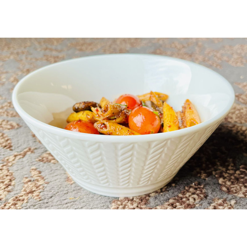 Wheat Durable White Porcelain Cereal Bowl