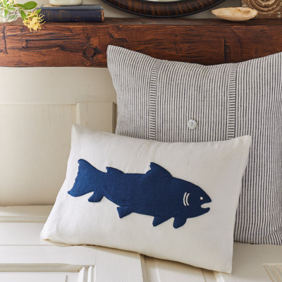 Fish Coastal Boudoir Pillow