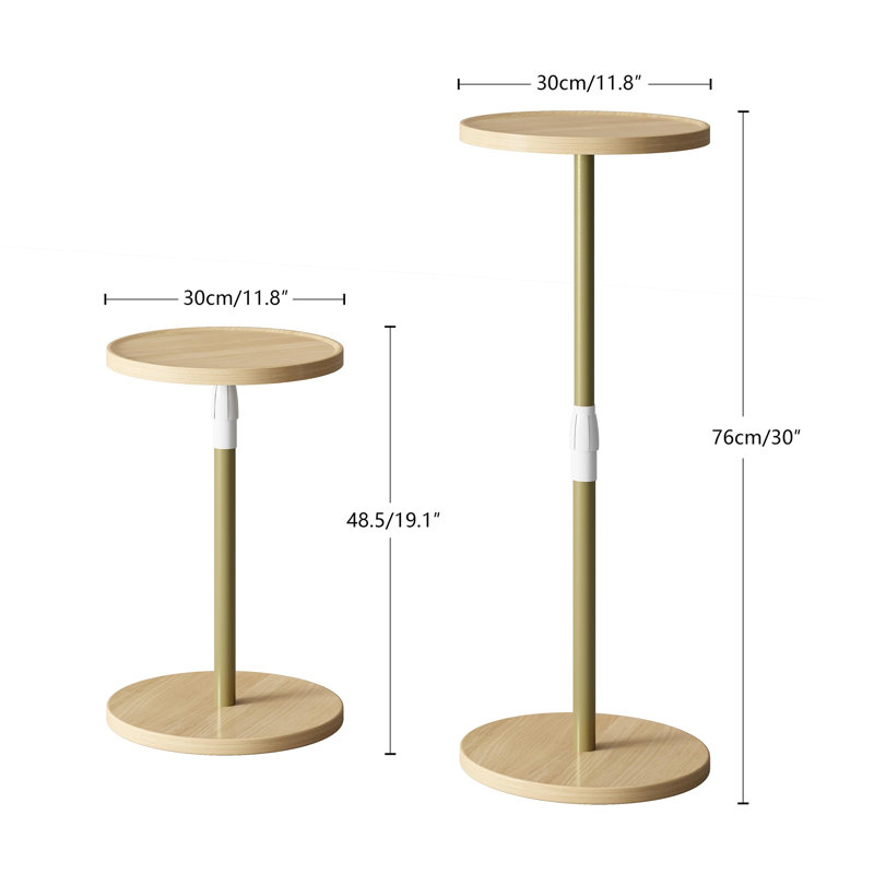 Petite table d'appoint ronde, Naturel
