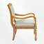 Chaise d'appoint rembourrée avec structure en bois d'hévéa, fauteuil avec pieds tournés-1603073685