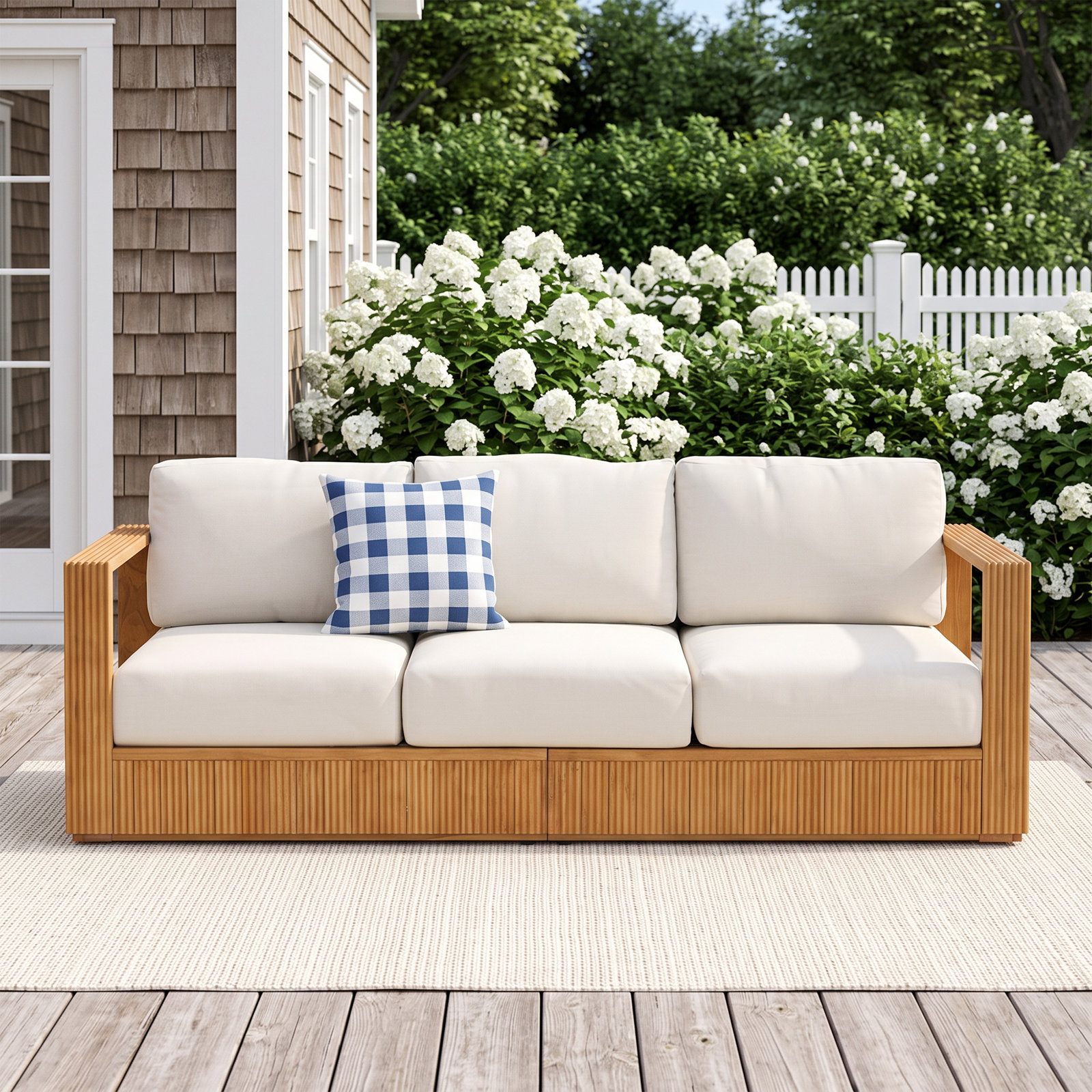 79.7'' Wide Straight Patio Sofa