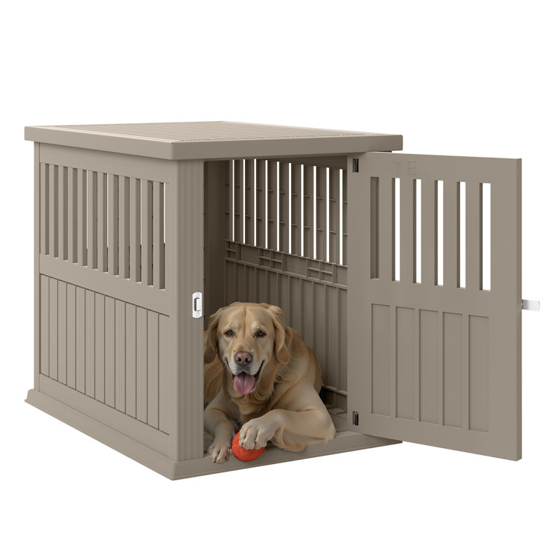 Niche pour chien et table d'appoint Elegant, Brun