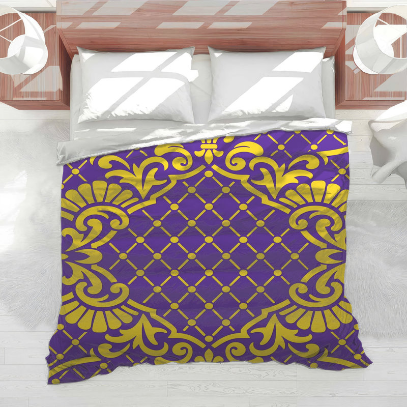 Édredon baroque mauve et doré, Twin Extra Long