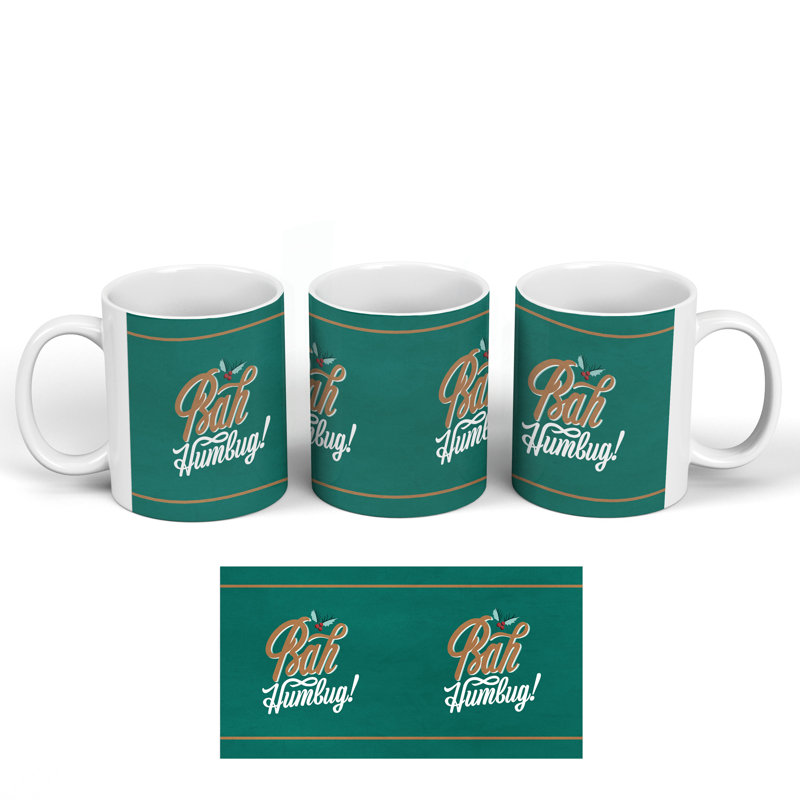 Bah Humbug Green Christmas Ceramic Classic Mug