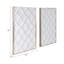 Décoration murale moderne en plâtre avec motif géométrique - Toile abstraite contemporaine, idéale pour décorer les murs - ensemble de 2, 40 po, blanc