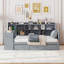 Lit de jour simple en bois avec 3 tiroirs, ports USB et bureau-61181208-61181209