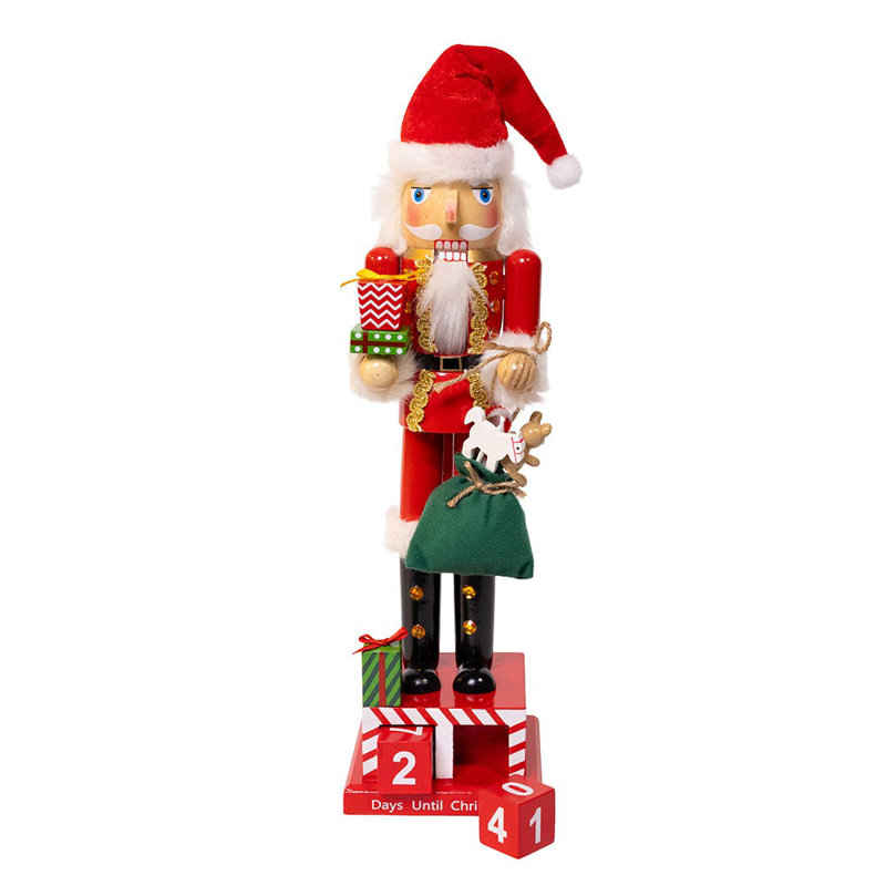 Kurt Adler Wooden 15-Inch Santa Calendar Nutcracker - Thumbnail 3