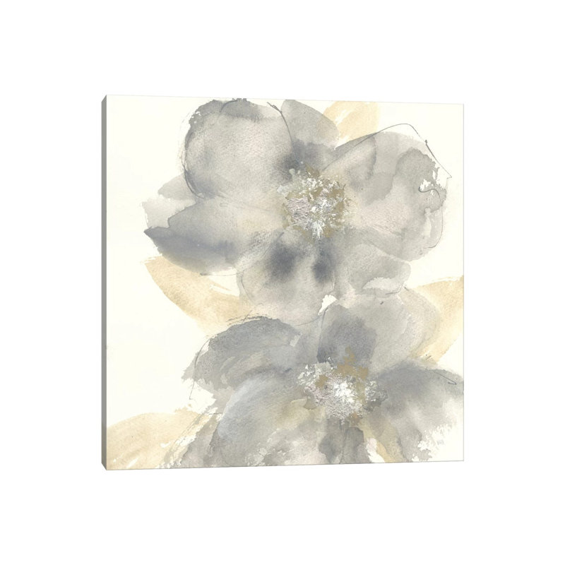 Floral Gray II by Chris Paschke - Wrapped Canvas Painting, 30.48 cm H x 30.48 cm W