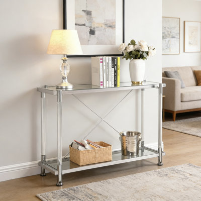Console moderne en verre transparent