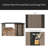Outdoor Metal Firewood Rack And Storage Shed, Brown And Black,Two-In-One Function