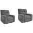 Fauteuil inclinable électrique tapissier de 40 po avec accoudoirs carrés Polla