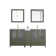 72" Double Bathroom Vanity with Top with Mirror