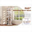 Entryway and Closet 6-Tier 360 Degree Rotating Free Standing Shoe Organizer Rack, Holds Up To 24 Pairs, Clean White Plastic