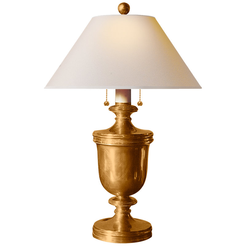 Table Lamp, Antique-Burnished Brass