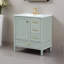 Ensemble d'armoire de salle de bain moderne 30 "avec lavabo, porte à fermeture douce et 3 tiroirs