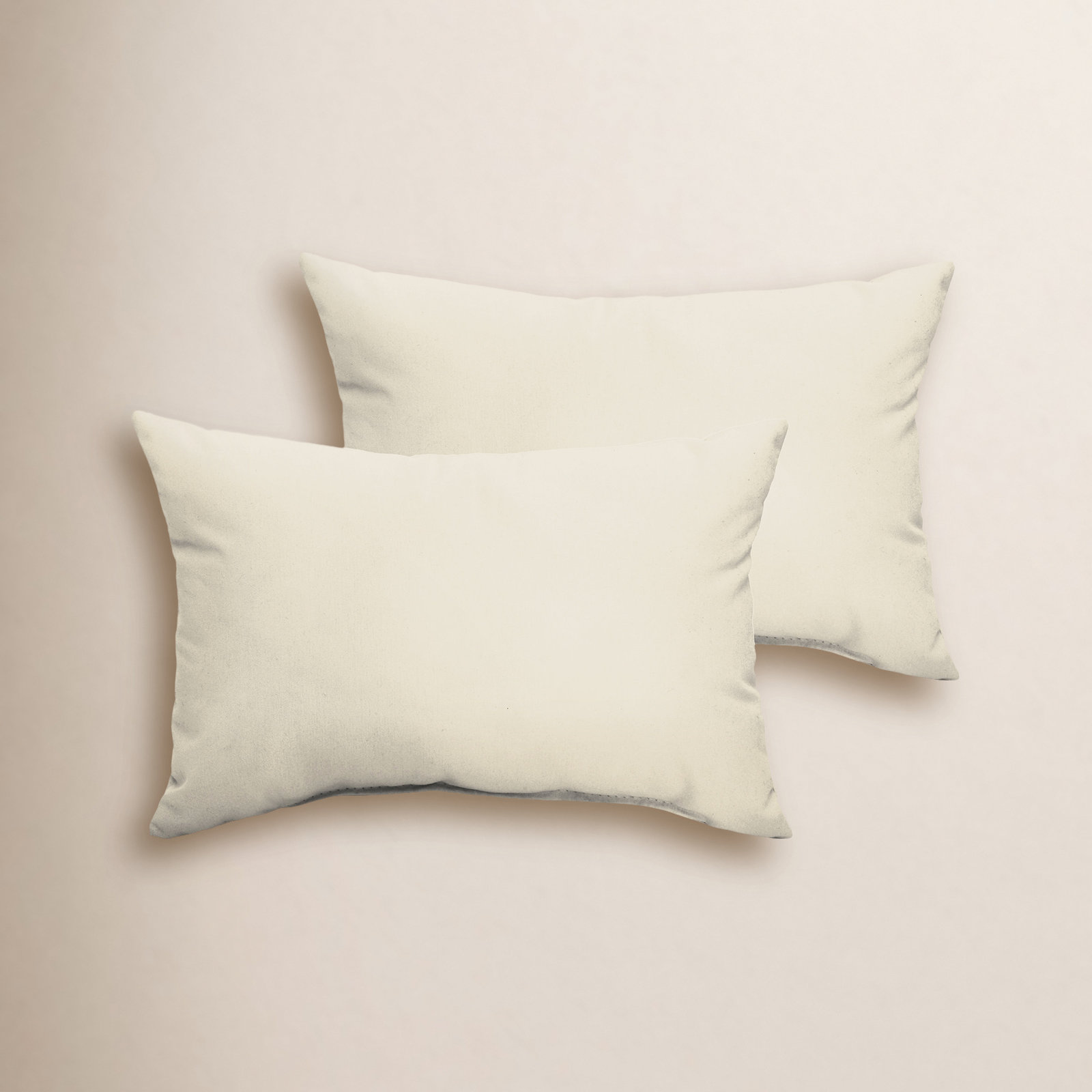 Almeda Lumbar Throw Pillow, 16" x 26", Ivory