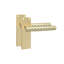 Golden Grace 6 Pairs Victorian Design Knurled Hex Cut Door Handle Internal Pack Satin Brass Finish - Bathroom and Lock Set with Hinges - 150mm x 40mm